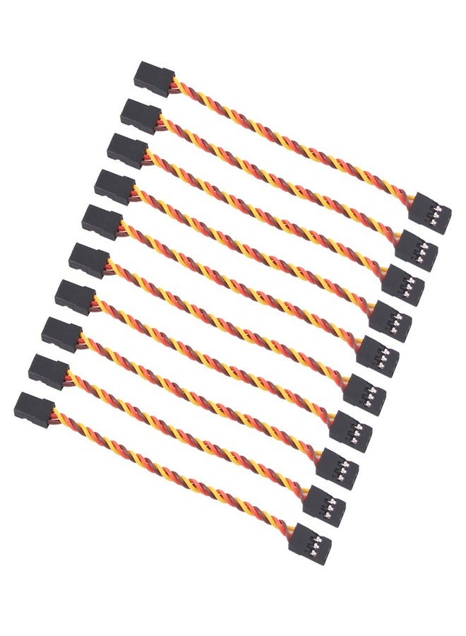 OliRC 10pcs Servo Extension Cable Lead Twisted Wire 10cm 30cords 26awg Male to Male Plug for JR Futaba (C59-10) - Image 1